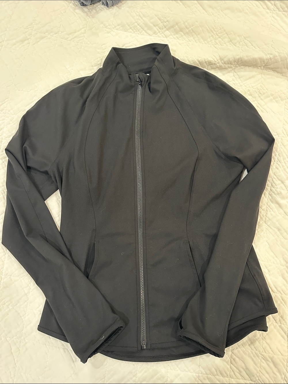 Yogalicious Black Zip-Front Athletic Bomber Jacket
